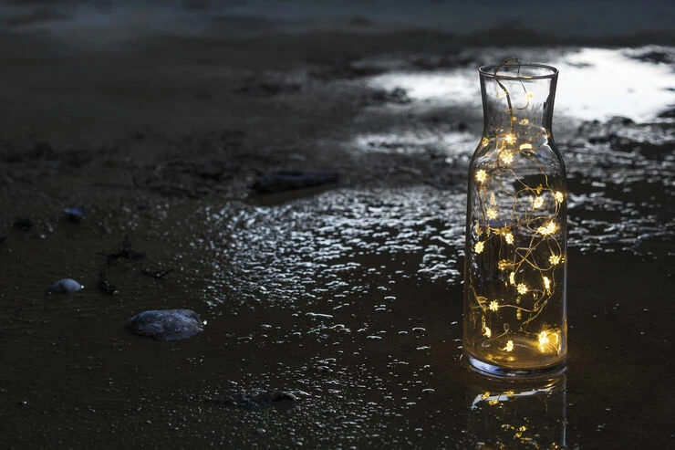 Sirius Silke Miniblomst Lyskæde 20 Lys Klar/sølv 2 Sirius Silke Miniblomst Lyskæde 20 Lys Klar/sølv - Billede 2