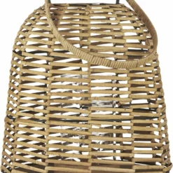 Ib Laursen Lygte Vandret Rattanflet M/glasindsats