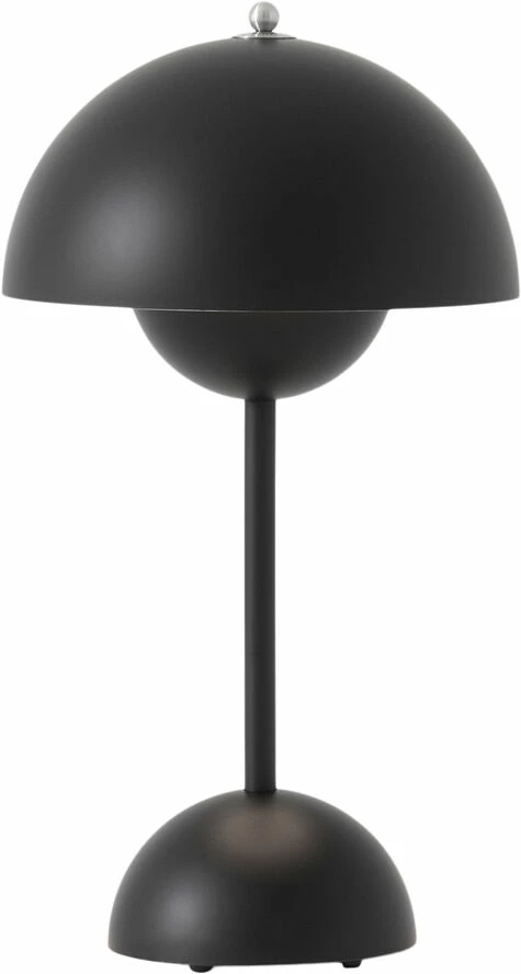 &Tradition Flowerpot Portable Lamp VP9, Matt Black, Magnetic Charger 1 &Tradition Flowerpot Portable Lamp VP9, Matt Black, Magnetic Charger