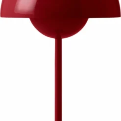 &Tradition Flowerpot Portable Lamp VP9, Vermilion Red, Magnetic Charger