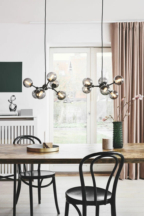 Halo Design ATOM Chandelier 6L G9 Sort/smoke Glas 4 Halo Design ATOM Chandelier 6L G9 Sort/smoke Glas - Billede 4