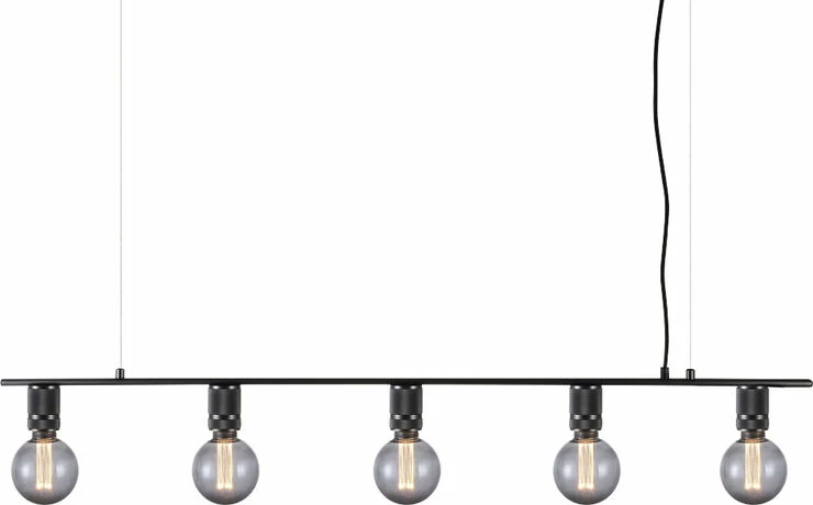 Halo Design HALO Five Light Pendel 5 X E27, Gun-Black 1 Halo Design HALO Five Light Pendel 5 X E27, Gun-Black