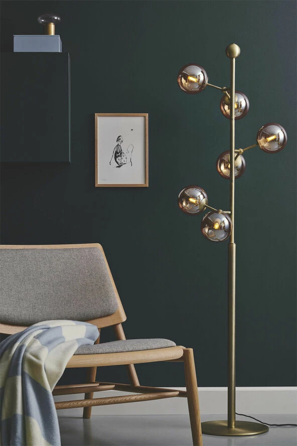 Halo Design Atom Gulvlampe Antik Messing 6xG9 2 Halo Design Atom Gulvlampe Antik Messing 6xG9 - Billede 2