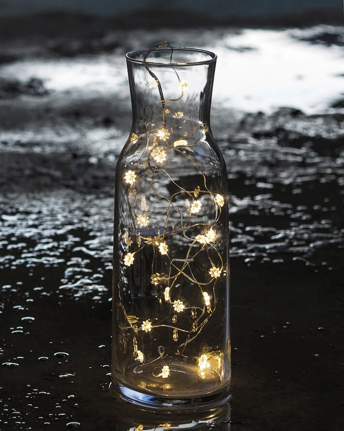 Sirius Silke Miniblomst Lyskæde 20 Lys Klar/sølv 4 Sirius Silke Miniblomst Lyskæde 20 Lys Klar/sølv - Billede 4