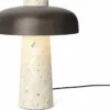 Menu Reverse Table Lamp, Travertine, Bro