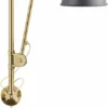 Gubi BL5 Wall Lamp 16 All Brass Parts/grey Shade