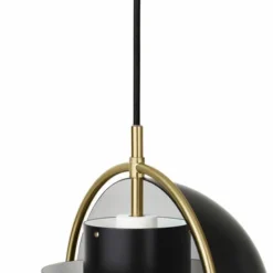 Gubi Multi-Lite Pendant - Small, Brass Base, EU Black Semi Matt -Umage Salgsbutik 5710902838896 4