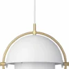 Gubi Multi-Lite Pendant - Small, Brass Base, EU White Semi Matt