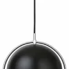 Gubi Multi-Lite Pendant - Small, Chrome Base, EU Black Semi Matt