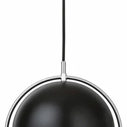 Gubi Multi-Lite Pendant - Small, Chrome Base, EU Black Semi Matt