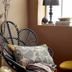 Bloomingville Bordlampe, Sort, Gummitræ -Umage Salgsbutik 5711173249718 2