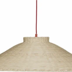 Hübsch Chand Ceiling Light Trapeze Red/Natural