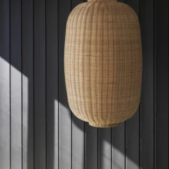 Hübsch Chand Ceiling Light Oval Natural/Black -Umage Salgsbutik 5712772126035 5