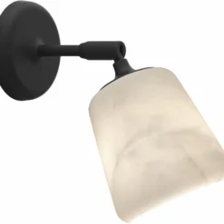 New Works Material Wall Lamp, The Black SheepWh Marble/BL