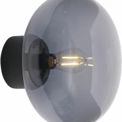 New Works Karl-Johan Wall Lamp, BL Stain Oak W. Smoke Glass