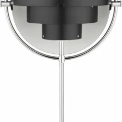Gubi Multi-Lite Table Lamp, Chrome Base - Black Semi Matt