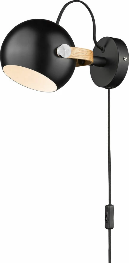 Halo Design D.C Væglampe Ø12 Sort/eg 1 Halo Design D.C Væglampe Ø12 Sort/eg
