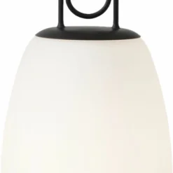 &Tradition Lucca SC51, Black, Outdoor Portable Lamp, Dimmable, Opal Glass/Black
