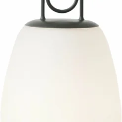 &Tradition Lucca SC51, Moss, Outdoor Portable Lamp, Dimmable, Opal Glass/ Moss Gr