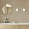 Nuura Apiales Wall Hard-wired, Brushed Brass / Opal