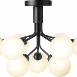 Nuura Apiales 9 Ceiling, Satin Black / Opal