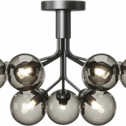 Nuura Apiales 9 Ceiling, Satin Black / Smoked Black